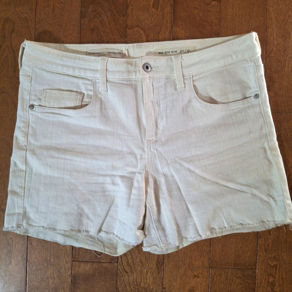 Pilcro by Anthropologie white denim shorts